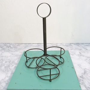 Kirklands Metal Table Top Candle or Wine Caddy